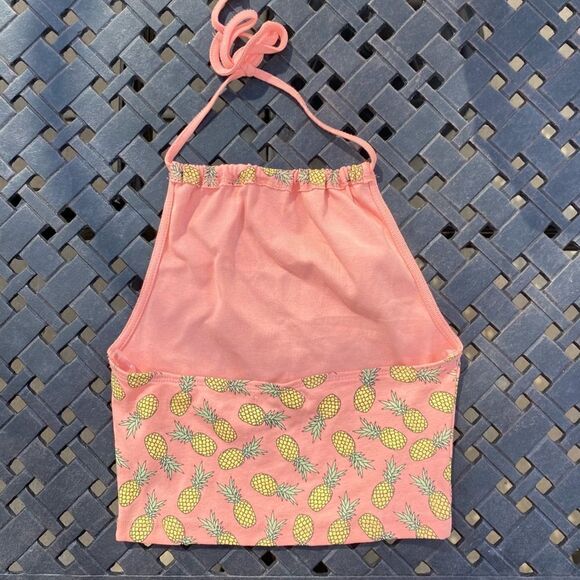 FULL TILT Peach Pineapple Halter Top. Size Medium. NWOT - Picture 5 of 8